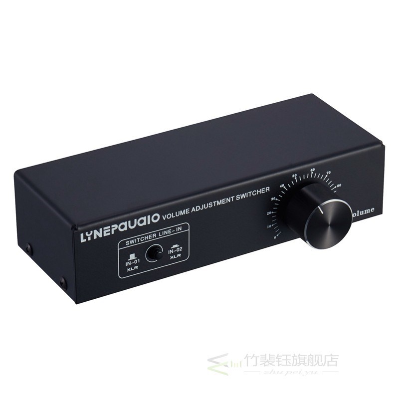 LYNEPAUAIO Audio Switcher 2 Input 1 Out XLR Switcher Fully B