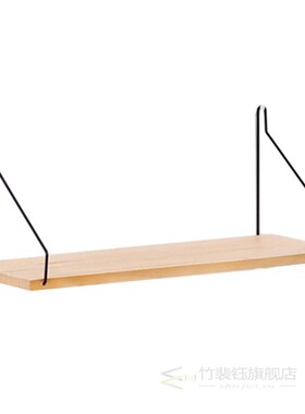 Nordic Wooden Wall Shelf Iron Partition Board Bedroom Tv Wal