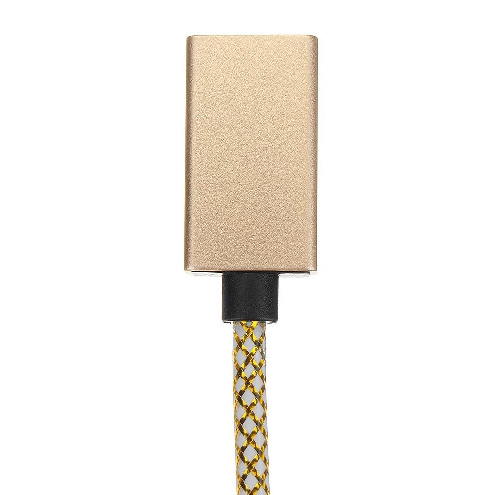 Nylon braid Type C USB 3.1 Male to OTG Type A Female Adapte