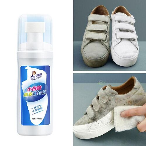 1bottle Wash-free White Shoes Foam Clean Whitener Yellow Dec