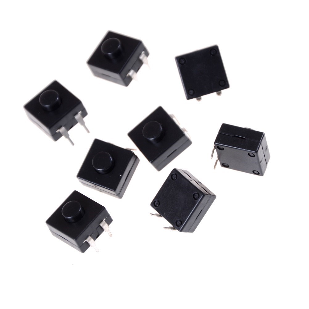 10Pcs/lot DIP PCB Mini Latching Tactile Tact Push Button Swi