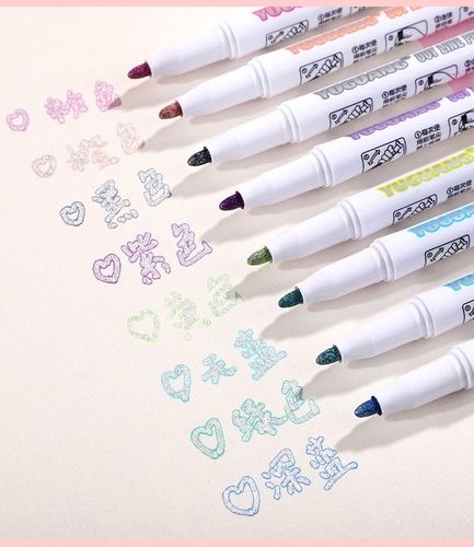 Double Lines Contour Colored Marker Pen Outline Marker Diy