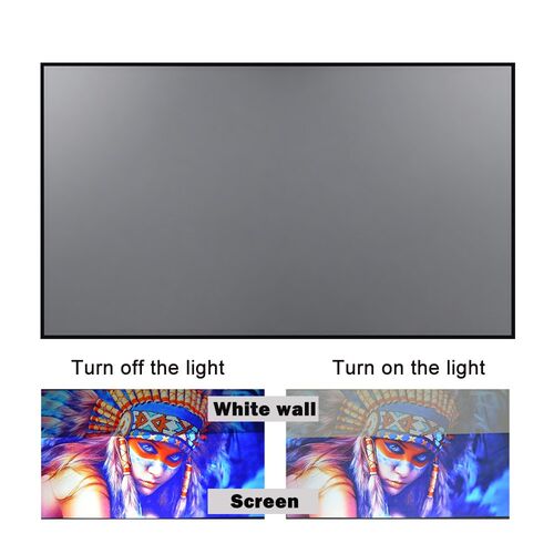 Projector Screen 60 72 84 100 120inch Reflective Fabric Proj