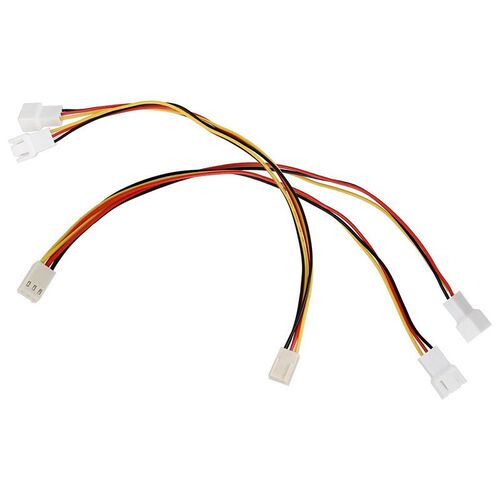 3Pin One change two Y Splitter Pc Cable Computer Case Power