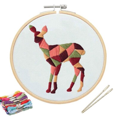 Embroidery Starter Kit with Pattern,DIY Handmade Embroidery