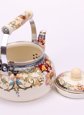 Feic 1pc 2.4L Thickening enamel watermelon coffee pot kettle