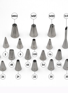 Stainless steel decorating tip, cream cake, cookies, puffs,