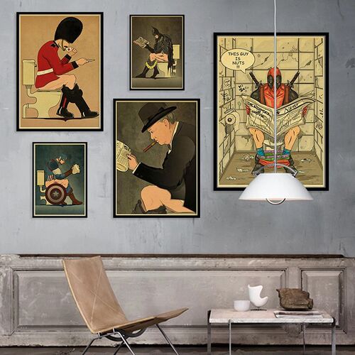 Funny Marvel Movie Superheros in Tet - Metal Signs Wall Post