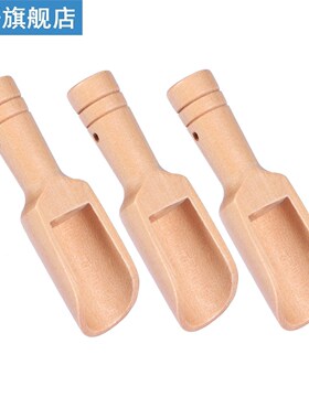 3pcs Mini Wooden Scoops Bath Salt Spoon Candy Flour Spoon Sc