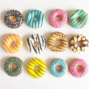 2PCS Cute Sweet Donut Doughnut Fridge Message Magnet Souveni