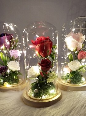 Valentine's Day Gift LED Glow In The Dark Glass Without bat