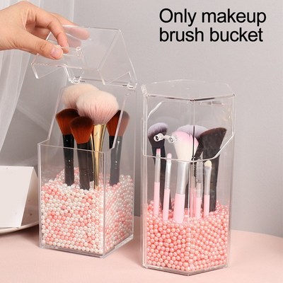 Transparent Acrylic Cosmetic Organizer Makeup Brush Containe