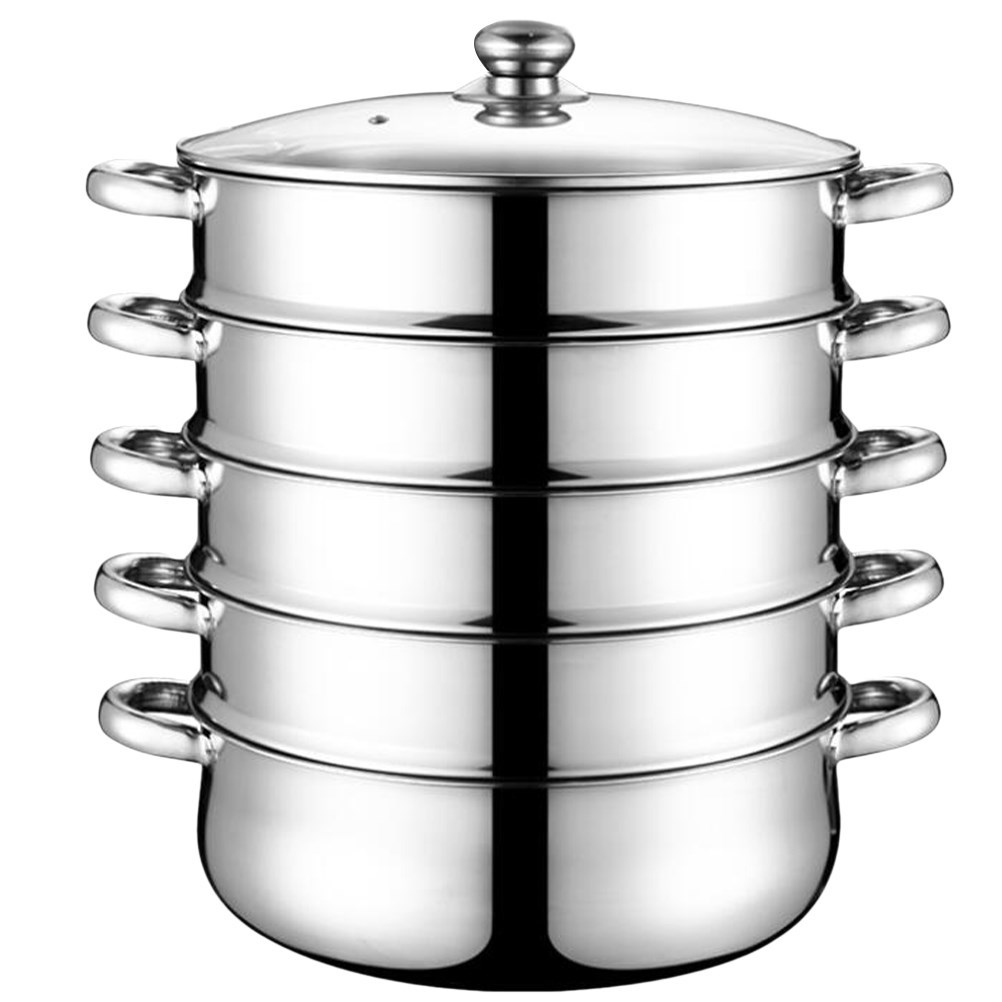 Stainless Steel Five layer Thick Steamer Pot Soup Steam Pot