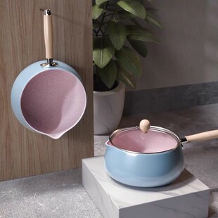 Pink Blue Pan Non-stick Pan Noodle Pot Milk Pot Aluminum Woo