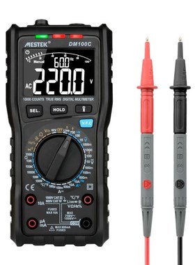 MESTEK DM100C True-RMS Digital Multimeter Button 10000 Count