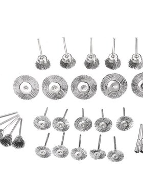 30pcs/set Stainless Steel Wire Brush Set Cleaner Polishing B