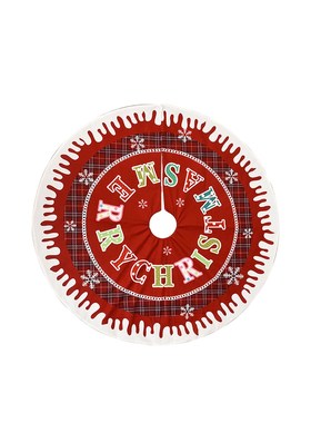 Christmas Tree Skirt Reusable Craft Floor Letter Printed Par