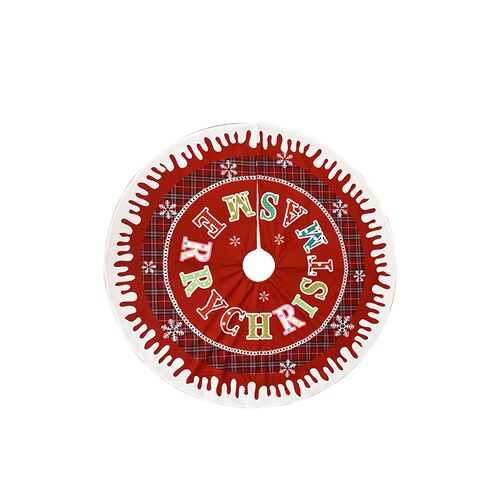 Christmas Tree Skirt Reusable Craft Floor Letter Printed Par