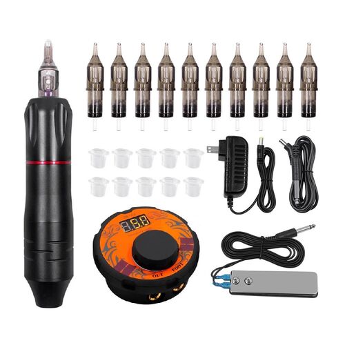 Professional Tattoo Machine Kit Tattoo Power Supply Rotary