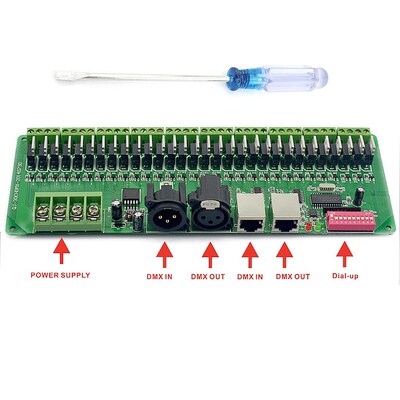 DMX Decoder 30 Channels RGB LED Strip Lights Driver DMX 512