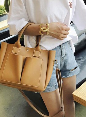 New PU Leather Laptop Bag Simple Handbags Famous Brands Wome