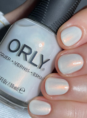 美国ORLY指甲油12free春夏新色2000318sea spray细闪月光白珍珠白