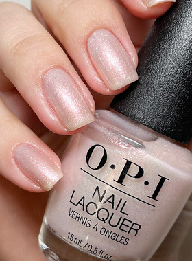 opi指甲油sh2七彩云母细闪珍珠粉香槟金色不可撕持久显白底油亮油