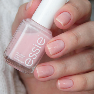 essie指甲油半透粉白乳白酸奶白384纯欲橡皮粉色裸透玉脂透免烤