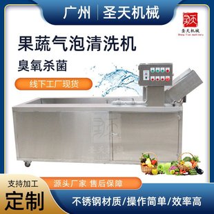 大型商用自动果蔬气泡清洗机 厂家净菜加工设备 叶菜去农残洗菜机