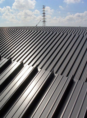 酒店灰色铝合金屋面板 0.8mm铝镁锰板 65-430直立锁边铝金属屋面