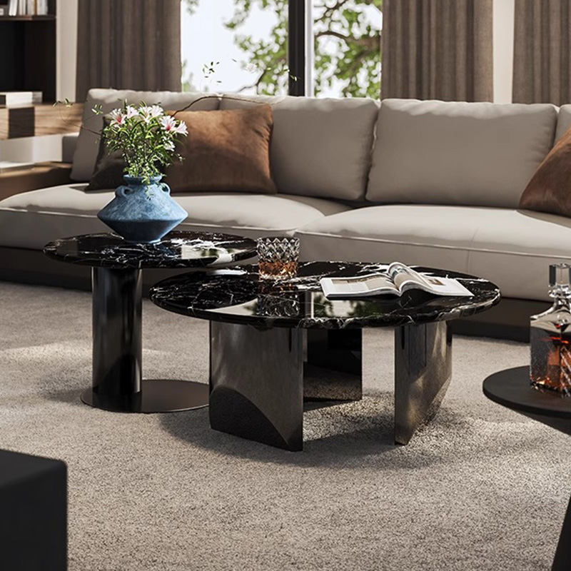 蒂梵拉天然奢石圆形茶几