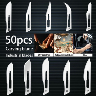 手术刀片11号23号刀片3 4号刀柄不锈钢手术刀修脚刀刻刀5包送刀柄