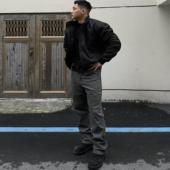 立体剪裁休闲裤 水洗重工纯色弹力长裤 四季 GTAL美式 直通高级感裤 子