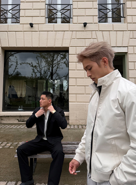 GTAL美式元年立领夹克传统纹样印花藏文休闲高级感纯色长袖外套