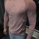 T恤 训练健身户外显壮上衣运动速干修身 GTAL美式 无缝提花拉链长袖