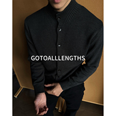 GTAL德系全纽扣抗起球毛衣570g纯色针织衫 高级感秋冬百搭长袖 上衣