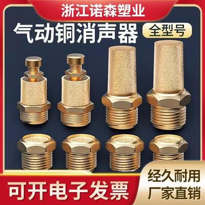 全铜气动长头节流消音过滤器诺森