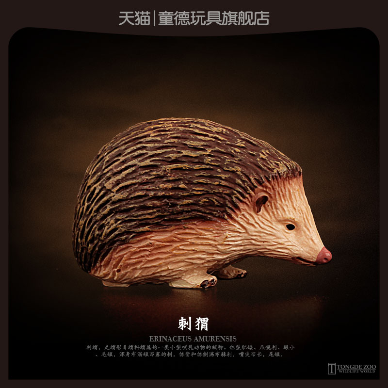 童德刺猬pvc儿童玩具模型