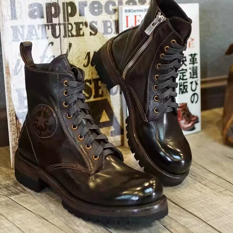 uglybros丑兄弟哈雷复古摩托车骑行鞋工装靴公路马皮靴骑行靴