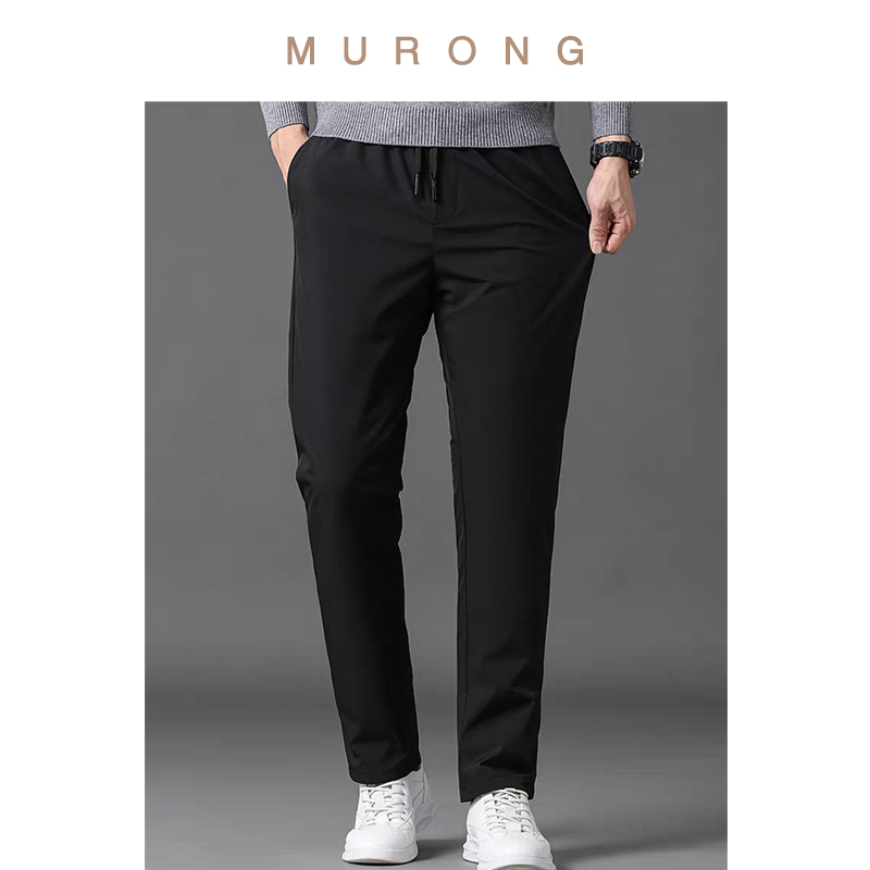 轻户外休闲安心绒鹅绒裤男女同款