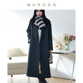 经典 801改良款 苏力羊绒双面呢大衣茧型双排扣长外套气质简约秋冬