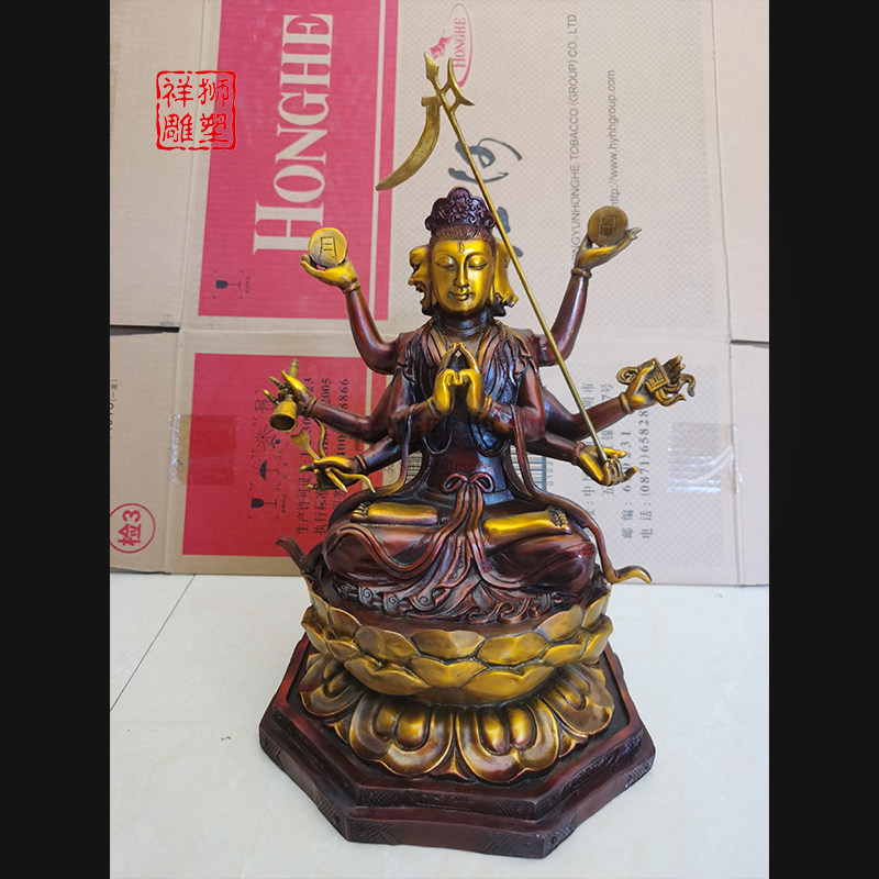 高档斗姆元君神铜像家居摆件批发