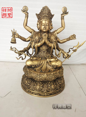 纯铜斗姆神像北斗众星之母