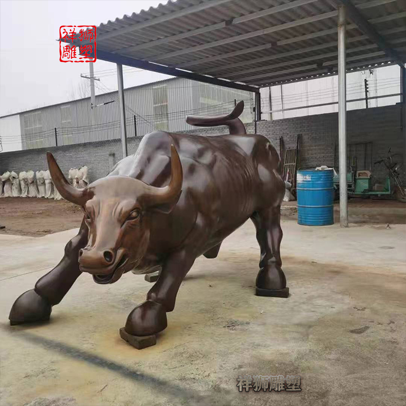 华尔街牛雕塑定制铸铜大型摆件