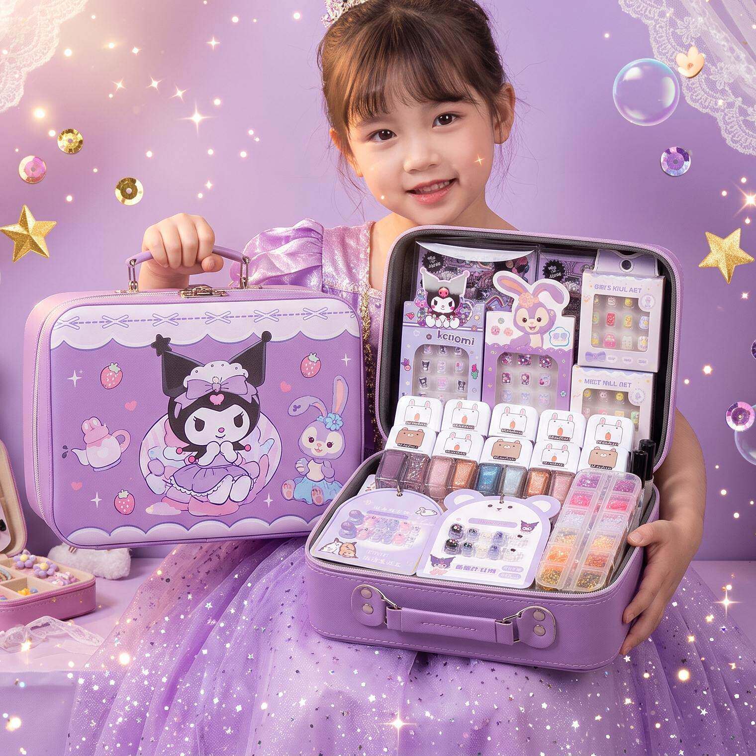 生日礼物女孩子过家家玩具8指甲油穿戴美甲套装礼盒6岁圣诞礼物10
