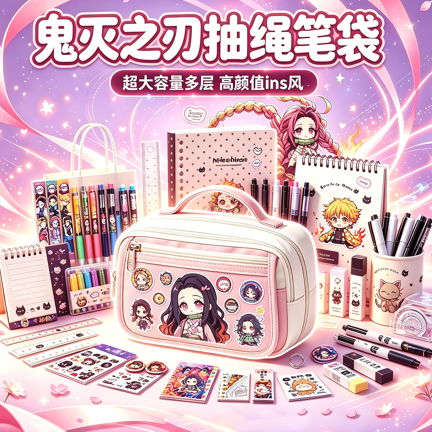 鬼灭之刃周边联名笔袋【大容量】