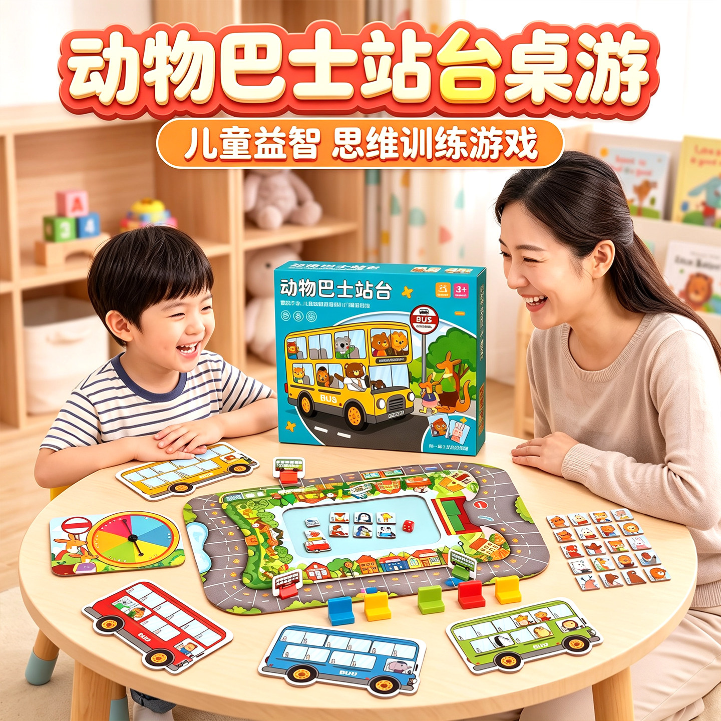 动物巴士站台~思维训练图片