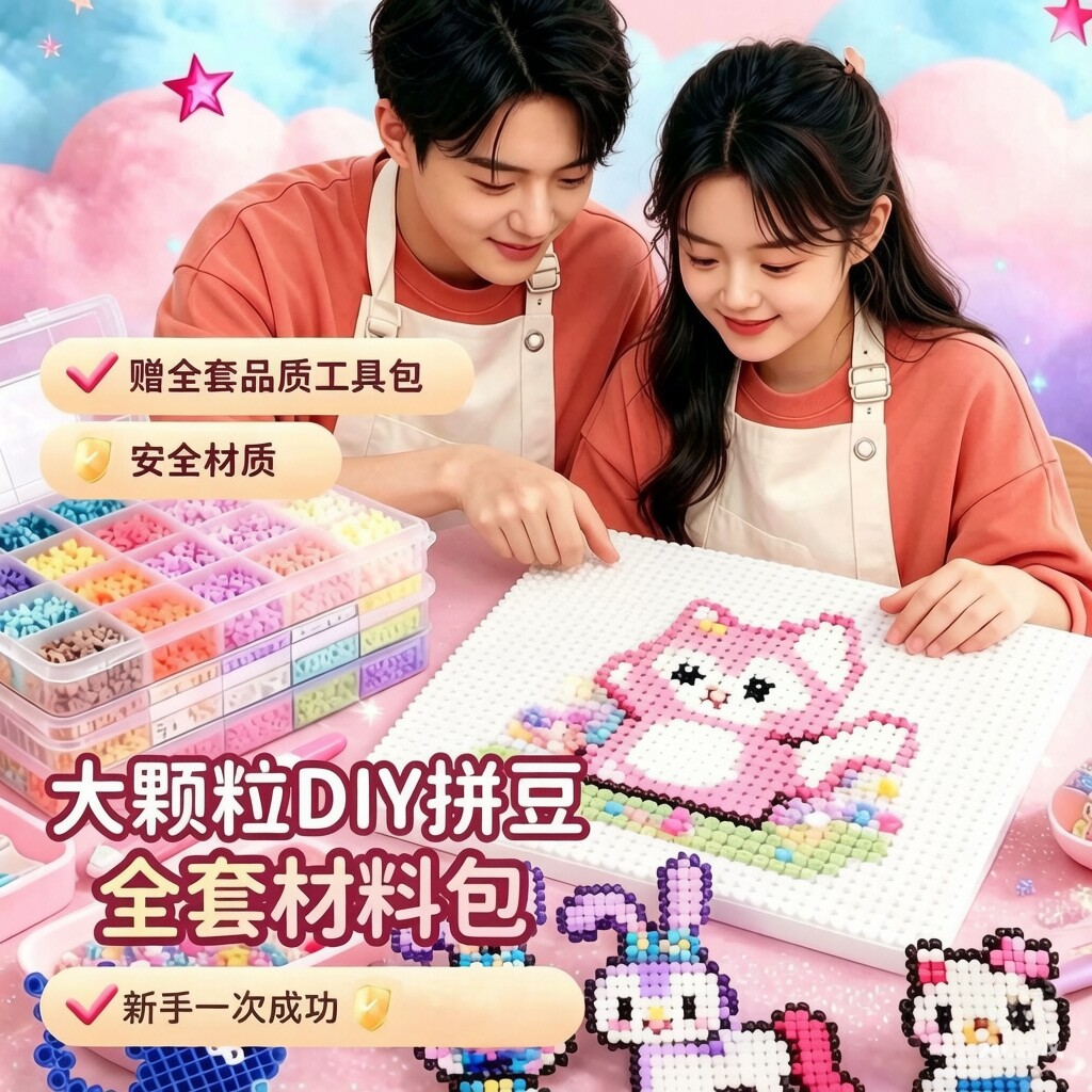 大颗粒拼豆材料包全套｜5mm