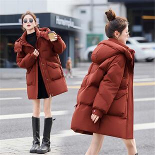 PRATOLA中长款羽绒服女2025新款小个子高级感冬季显瘦加厚外套