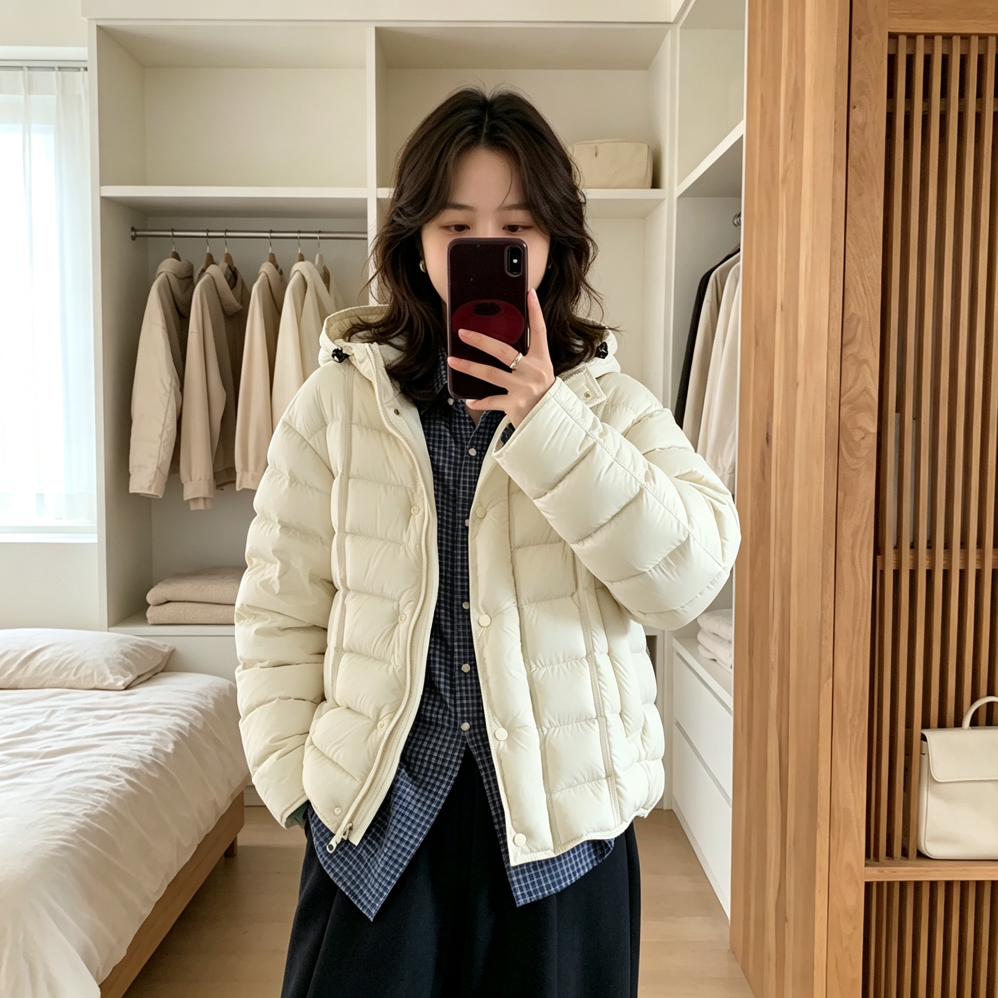 韩国版小个子排骨90白鸭绒羽绒服